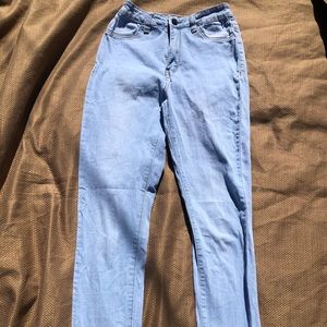 Blue washed jeans